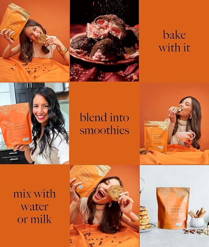 Truvani Vegan Pea Protein Powder | Pumpkin Spice | 20g Organic Plant Based Protein | 20 Servings | Keto | Gluten & Dairy Free | Low Carb | No Added Sugar