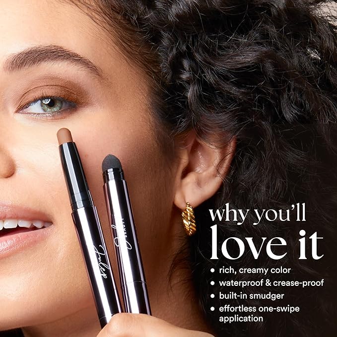 Julep Eyeshadow 101 Cream-to-Powder Waterproof Shadow Stick – Sand Shimmer – Long-Lasting, Crease-Proof, Champagne Toned Shimmer Cream Eyeshadow with Built-in Smudger