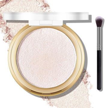 Baked Highlighter Powder Palette, Makeup Highlighter Powder Palette Moonlight White