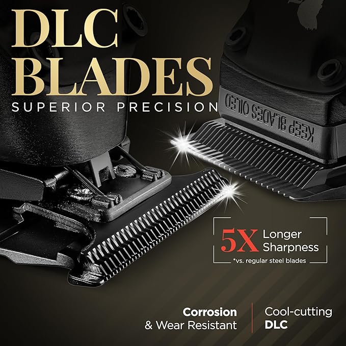 Fagaci Professional Hair Clippers for Men with Superior Precision, Brushless Motor Barber Clippers and Trimmers Set, 5X Longer Sharpness Hair Cutting Kit, Mens Haircut Cordless Clipper for Barber