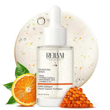 PDRN Salmon DNA Serum – Anti-Aging Face Serum with Hyaluronic Acid, Tripeptide & Vitamins (10,000ppm) – Hydrating Facial Serum for Blemishes, Collagen Boost & Fine Lines – Korean Skincare – 1 Fl Oz