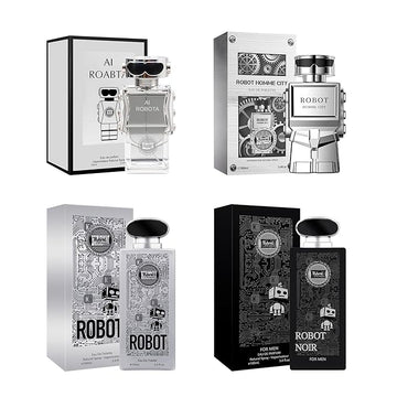 Hybrid & Company Mens 4 Pcs Robot Ai For Men Homme City Eau De Perfum Vaporisateur Natural Spray