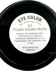 Purple Smoke Violet Matte Opaque Mauve Pressed Powder Single Vegan Eyeshadow; Talc, Paraben & Cruelty Free