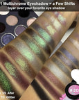 Afflano Chameleon Glitter Eyeshadow Metallic Eyes Makeup, Color Changing Holographic Multichrome Eyeshadow Shimmer, Highly Pigmented Duo Chrome Minerals Eye Shadow, Sparkling Face Highlighter