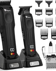 Fagaci Professional Hair Clippers for Men with Superior Precision, Brushless Motor Barber Clippers and Trimmers Set, 5X Longer Sharpness Hair Cutting Kit, Mens Haircut Cordless Clipper for Barber