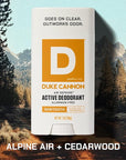 Duke Cannon Aluminum-Free Deodorant for Men - Air Defense, 3 oz – Long-Lasting, Clear Glide, Skin-Soothing Formula, Alpine + Cedarwood (Sawtooth)