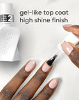 Essie Gel Couture Longwear Top Coat Duo Set, Glossy High Shine Chip-Resistant Gel-Like Top Coat, Gifts For Women And Men, 0.92 Fl Oz