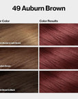 Revlon ColorSilk with Bond Repair Complex, Auburn Permanent Hair Color, 100% Gray Coverage, Ammonia Free Hair Dye, Vegan Keratin, 49 Auburn Brown (Pack of 3)