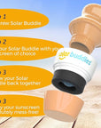 Solar Buddies Sunscreen Applicator - Single Nude - Refillable Roll on Sponge Sunscreen, Suncream & Lotion Applicator For Kids, Adults & Families - Holds 3.4fl oz, Perfect Size for Travel