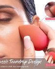 BEAKEY Makeup Sponge 5 Pcs Set, Latex-Free and Soft Boun Boun Beauty Sponge for Blending, Makeup Sponges for Foundation, Liquid, Cream and Powder. Blender for Enhanced Make Up Application