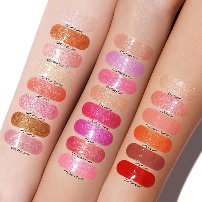 Oulac Shine Nude Liquid Lipstick for Women-Lip Plumper Lip Gloss for Dry Lip Care, Lightweight Soft and Hydrating Lip Tint Stain with Vitamin E & Rose Oil Vegan & Cruelty-Free, S01