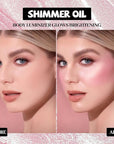 Shimmering Body Oil,Face & Body Glitter Makeup Liquid for Women