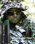 MEICOLY Green Face Body Paint Stick for Halloween SFX Cosplay Makeup,Witch Elphaba Green Face Paint, Camo Hulk Face Painting,Eye Black Stick,Waterproof Eye Black Baseball Softball Football Lacrosse