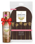 Jergens Natural Glow Instant Sun Self Tanner Mousse Bundle, Light Bronze, Sunless Tanning, 6 Oz Bottle and Application Mitt