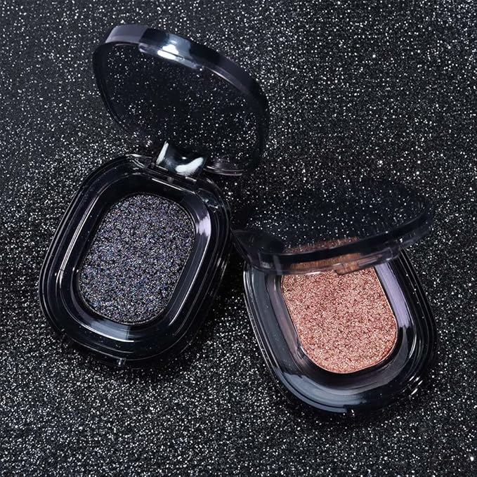 Eye shadow low saturation delicate long-lasting eye shadow palette, Monochrome Glittler Eyeshadow, pressed glitter eyeshadow, Glittle Pressed Powder Single Vegan Eyeshadow, (02 Glittle Brown)