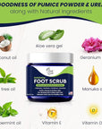 Exfoliating Foot Scrub with Pumice Stone powder - Gentle Moisturizing Foot Scrub for Dry Skin - Cracked Heel Repair for Smooth, Soft Feet - Pedicure Foot Spa 2 Pack