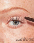 Thrive Causemetics Liquid Lash Extensions Mascara, Tubing Thrive Mascara Lengthening, Volumizing & Curling, Smudge Proof, Washable, No Clumping or Flaking, Vegan & Cruelty Free, Crystal (Brown Black)