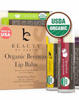 Organic Lip Balm Multi Flavor - 4 Pack Lip Care