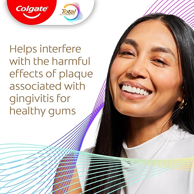 Colgate Total Plaque Pro Release Whitening Toothpaste, Whitening Anticavity Toothpaste, Helps Reduce Plaque and Whitens Teeth, 1 Pack, 3.0 Oz Tube