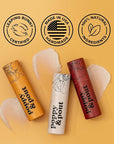 Poppy & Pout Wild Honey Jumbo Lip Balm | All Natural Lip Balms & Moisturizers | Hydrates with Beeswax, Vitamin E, Organic Coconut Oil | Cruelty-Free | Lip Balm in Recyclable Cardboard Tube