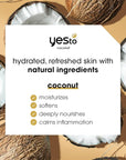 Yes To Face Wipes for Women and Men, Restoring Facial Cleansing Wipes for use as a Make Up Remover, Cleaning, Soothing, Coconut (Pack of 2)