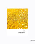 Hemway Eco Friendly Biodegradable Glitter 100g / 3.5oz Bio Cosmetic Safe Sparkle Vegan for Face, Eyeshadow, Body, Hair, Nail and Festival Makeup, Craft - Extra Chunky (1/24" 0.040" 1mm) - Gold