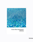 Hemway Eco Friendly Biodegradable Glitter 100g / 3.5oz Bio Cosmetic Safe Sparkle Vegan for Face, Eyeshadow, Body, Hair, Nail and Festival - Ultrafine (1/128" 0.008" 0.2mm) - Ocean Blue Holographic
