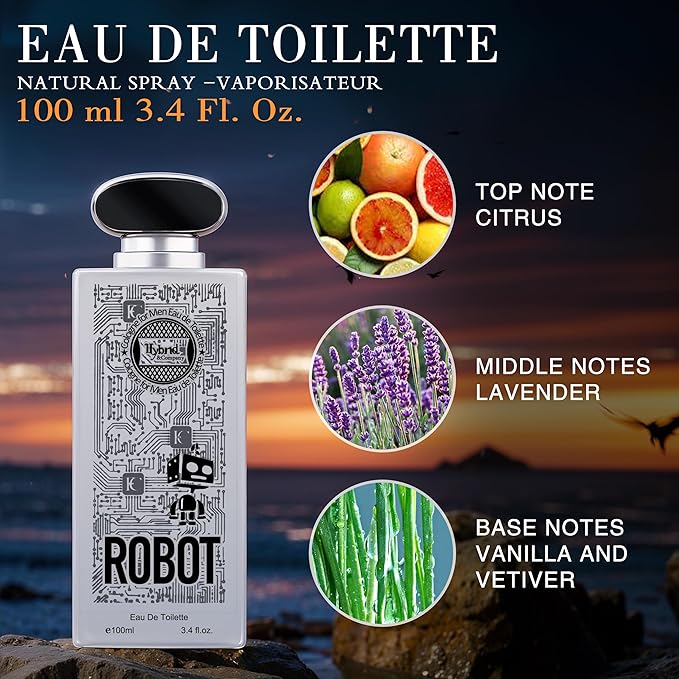 Hybrid & Company Mens 4 Pcs Robot Ai For Men Homme City Eau De Perfum Vaporisateur Natural Spray