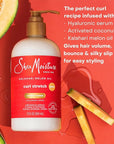 SheaMoisture Curl Stretch Conditioner Kalahari Melon Oil Infused with Hyaluronic Serum, Hydration Hero Deeply Moisturizes and Repairs Damage, for Easy Detangling and Styling 13 Fl Oz
