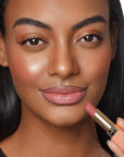 Oulac Pink Lipsticks for Women, Coral Nude Matte Lipstick, Full Coverage Lip Color, Satin Matte Finish, Cream Texture, Hydrating, Infused with Hyaluronic Acid, Vegan & Clean Beauty 4g SG06 Babe