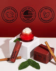 Poppy & Pout Cinnamint Jumbo Lip Balm | All Natural Lip Balms & Moisturizers | Hydrates with Beeswax, Vitamin E, Organic Coconut Oil | Cruelty-Free | Lip Balm in Recyclable Cardboard Tube