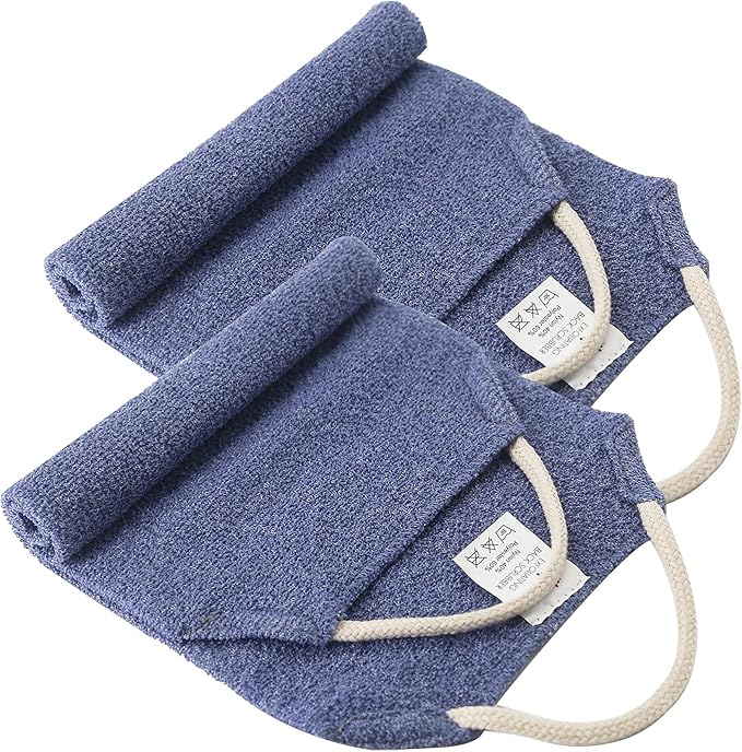 Evridwear Exfoliating Back Scrubber for Shower - Double-Sided Body Scrubber with Handles, Deep Clean, Massage & Exfoliate Back Washer for Men & Women, Invigorates Skin & Circulation