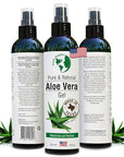 Earth’s Daughter Organic Aloe Vera Gel from Fresh Cut 100% Pure Organic Aloe leaves – Fast Absorbing for Face, Skin, Hair & Body – Vegan, Unscented, Natural - 8 Oz USA Made