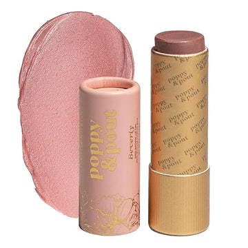 Poppy & Pout All Natural Lip Tint, Cardboard Tube, Hand-Filled, Beeswax, Vitamin E, Coconut Oil, Cruelty Free, All-Natural Shades (Beverly)