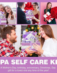 Mother's Day Gift for Mom Spa Gift Baskets for Women Bath lavender gifts spa gift set Basket For Women & Men, Luxury Self Care Home Spa Kit Lavender Bath Gift Basket 20Pcs Bath Gift Set