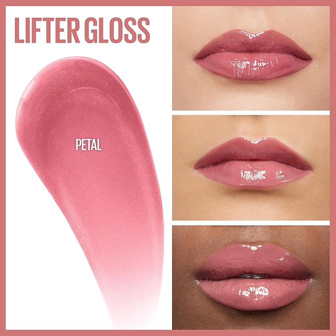 MAYBELLINE Lifter Gloss and Lifter Liner Makeup Gift Set, Lip Gloss and Lip Liner in Shades Petal and Line Leader