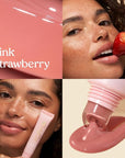 Kopari Lip Love Moisture Balm in Pink Strawberry SPF 30-100% Mineral Zinc Oxide Lip Sunscreen, Ceramide Hydrating Tinted Lip Balm, Clean Vegan & Reef-Friendly, 0.35 oz