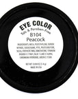 Peacock Neon Jewel Tone Blue Turquoise Teal Shimmer Pressed Powder Single Vegan Eyeshadow; Talc, Paraben & Cruelty Free