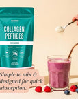 Collagen Peptides Powder, Unflavored, 1 lb – Supports Hair, Skin, Nail, Bone & Joint Health – Hydrolyzed, Grass-Fed, Gluten-Free, Keto-Friendly, Zero Sugar Protein Supplement.