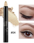Boobeen Eyeshadow Pencil Crayon Waterproof Stick Shimmer Cream Eyeshadow Pen Create Glitter Eye Makeup, Easy to Use (04#)