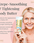 NAKERY Body Butter Anti Aging Moisturizer - Body Cream Skin Tightening Cream & Neck Firming Cream, Moisturizing Cream & Neck Tightening Cream for Body & Face Cream for Dry Skin 300ml(Seaside Serenity)