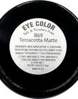 Terracotta Matte Pink Beige Mauve Pressed Powder Single Vegan Eyeshadow; Talc, Paraben & Cruelty Free