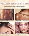 3 Pcs Cream Waterproof Blush Contour Highlighter Stick Finishing Makeup