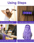 New Hair Chalk Comb Temporary Bright Hair Color Dye for Girls Kids, Washable Hair Chalk for Girls Age 4 5 6 7 8 9 10 New Year Birthday Cosplay DIY Halloween, Christmas（Purple)
