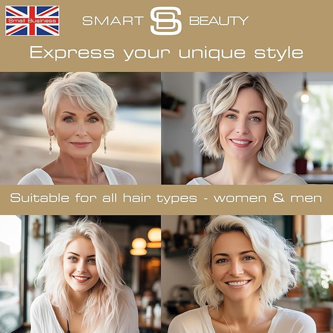 Smart Beauty Platinum Blonde Hair Dye Permanent, with Plex Anti-Breakage Technology that Protects Rebuilds Restores Hair Structure, Permanent Hair Colour, Bleach Hair Dye, Vegan, Cruelty Free