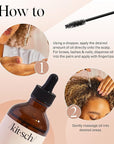 Kitsch Organic Castor Oil for Hair Growth - 100% Pure Castor Oil, Organic Cold Pressed Unrefined Glass Bottle for Face, Skin, Lashes, Brows, Scalp, Nails & Belly Button - Hexane Free, USDA - 4 oz