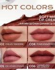 Mistine Cream Lip Gloss Thai latte Long Lasting Lip Gloss Non-sticky Silk Smooth Mist Matte Finish Lip Tint Gloss C05 Ice LYychee Cooler 0.1 fl oz 1 Count