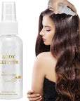 MAEPEOR Body Glitter Spray 4 Colors Quick-Drying and Non-Sticky Body Glitter Spray Moisturizing Bronze Body Shimmer for Face Hair Body (80ML, 11)