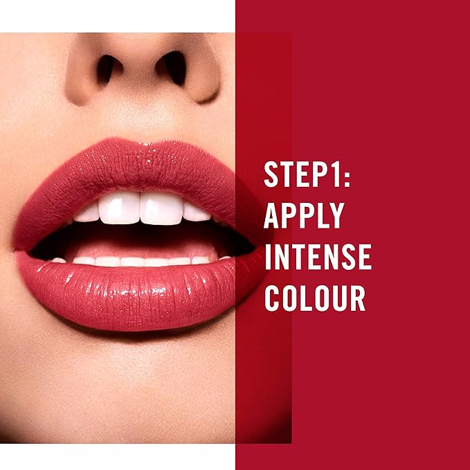 Rimmel London Provocalips 16hr Kiss-Proof Lip Color - Two-Step Liquid Lipstick to Lock in Color and Shine - 230 Kiss Fatal, .14 fl.oz.