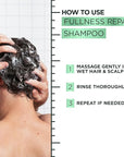 Garnier Fructis Hair Filler Fullness Repair Shampoo, Volumizing Shampoo with Polypeptides and Hair Repair Complex for Thin, Weak Split Ends, 10.1 Fl Oz